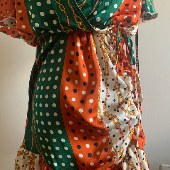 NWT PLT Ruched Satin Dress - Picture 7 of 8